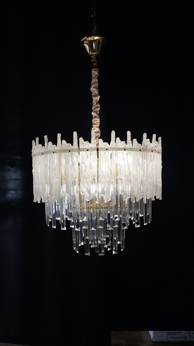 ثريا كريستال مودرن، ثريا سقف كريستالي نحاسي