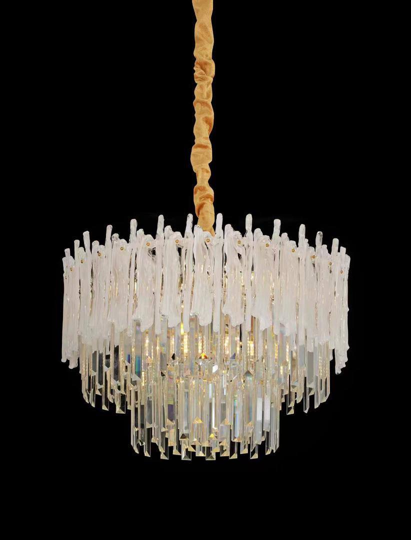 ثريا كريستال مودرن، ثريا سقف كريستالي نحاسي