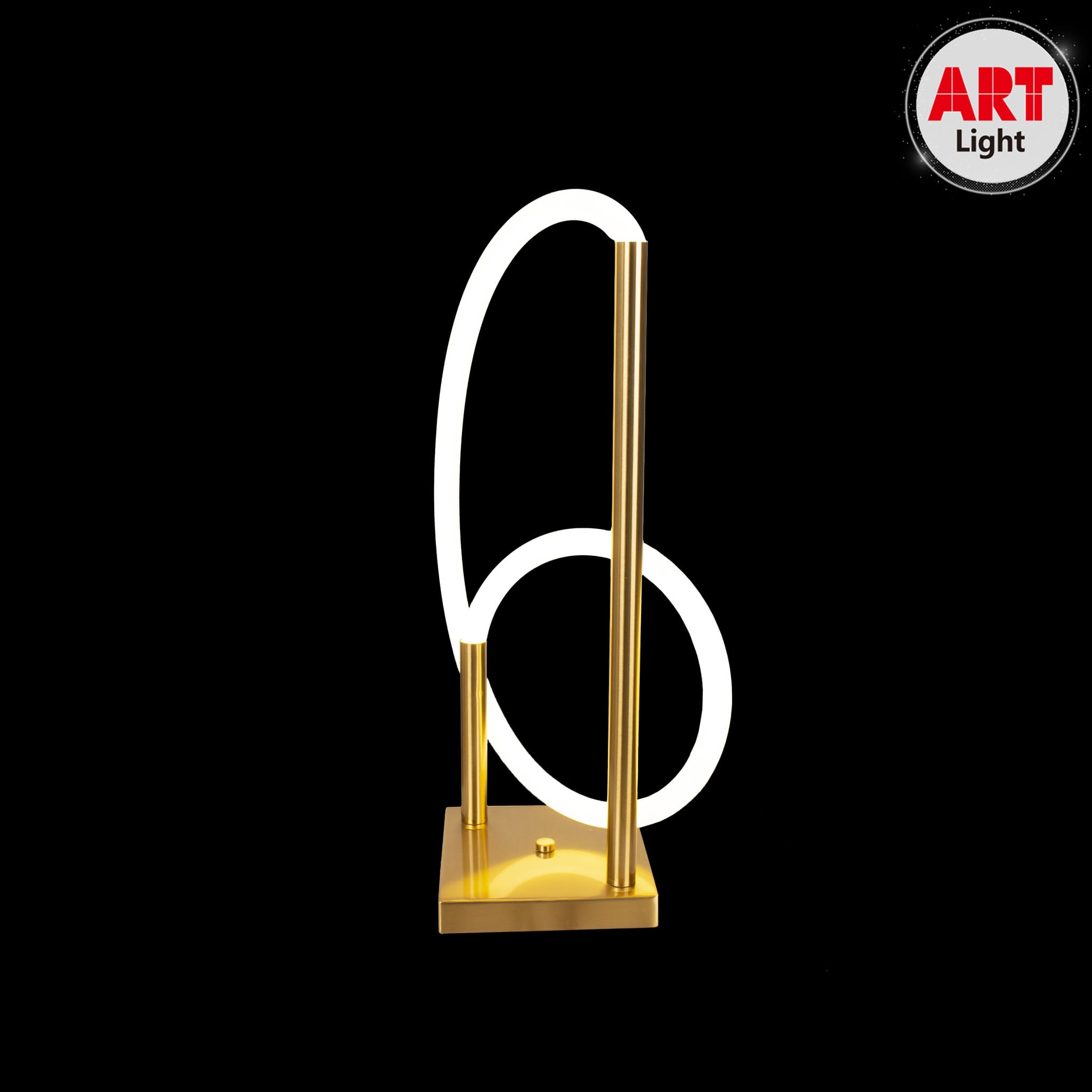 مصباح طاولة LED ذهبي