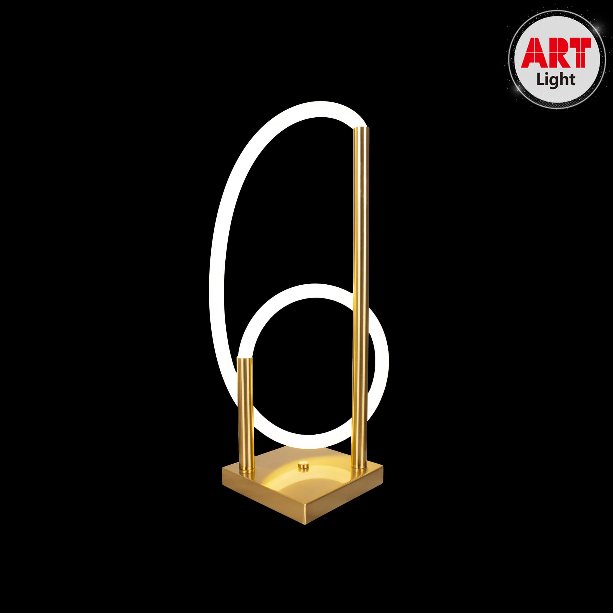 مصباح طاولة LED ذهبي