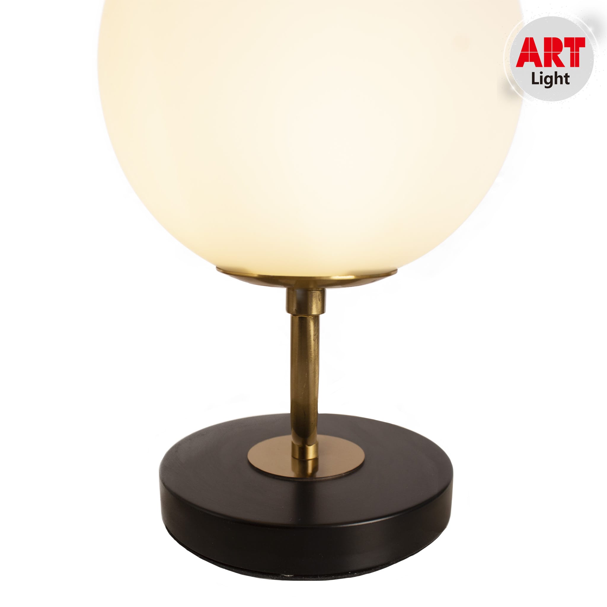 مصباح طاولة زجاجي مزدوج بتصميم عصري بسيط إبداعي ومُعدل على شكل كرة