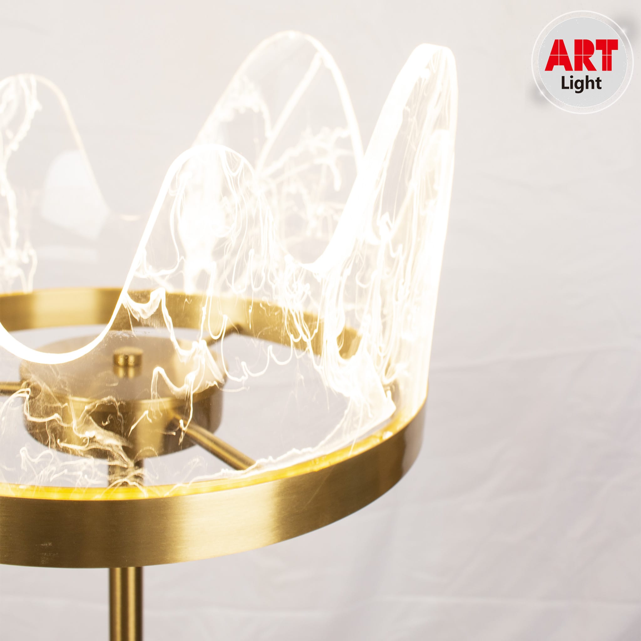 ابجورة طاولة ليد أمواج