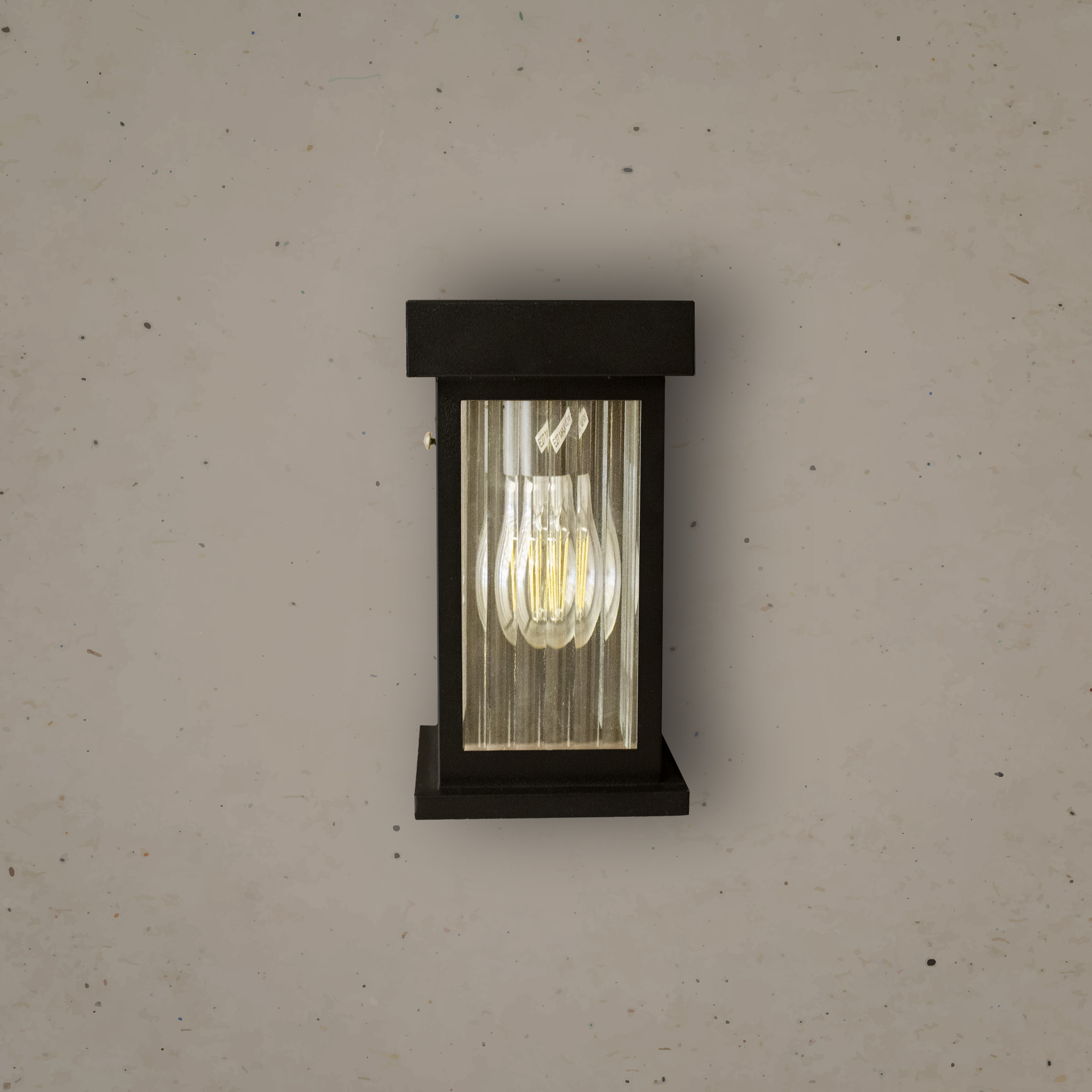 فانوس انارة خارجية بتصميم مستطيل زجاجي مودرن