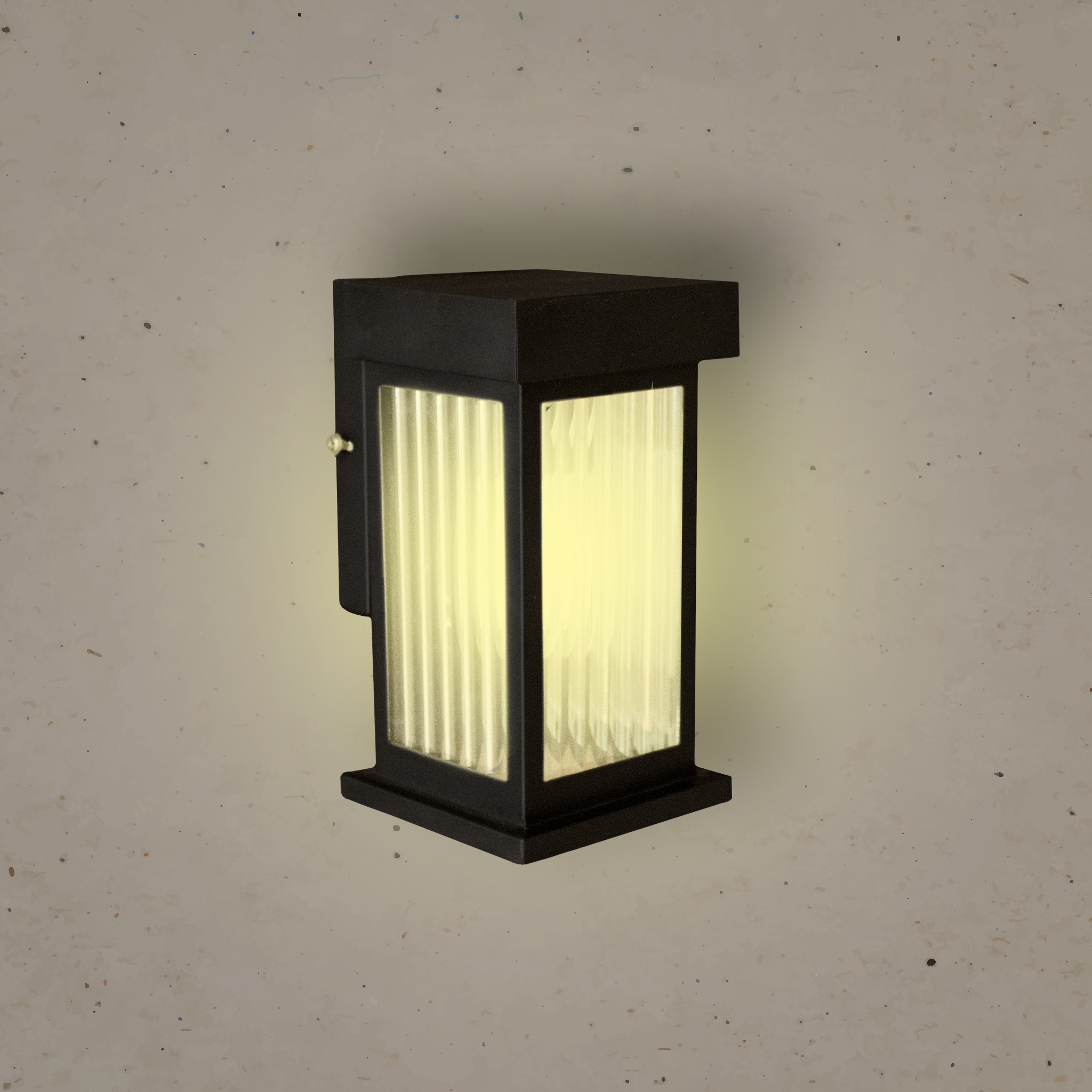 فانوس انارة خارجية بتصميم مستطيل زجاجي مودرن