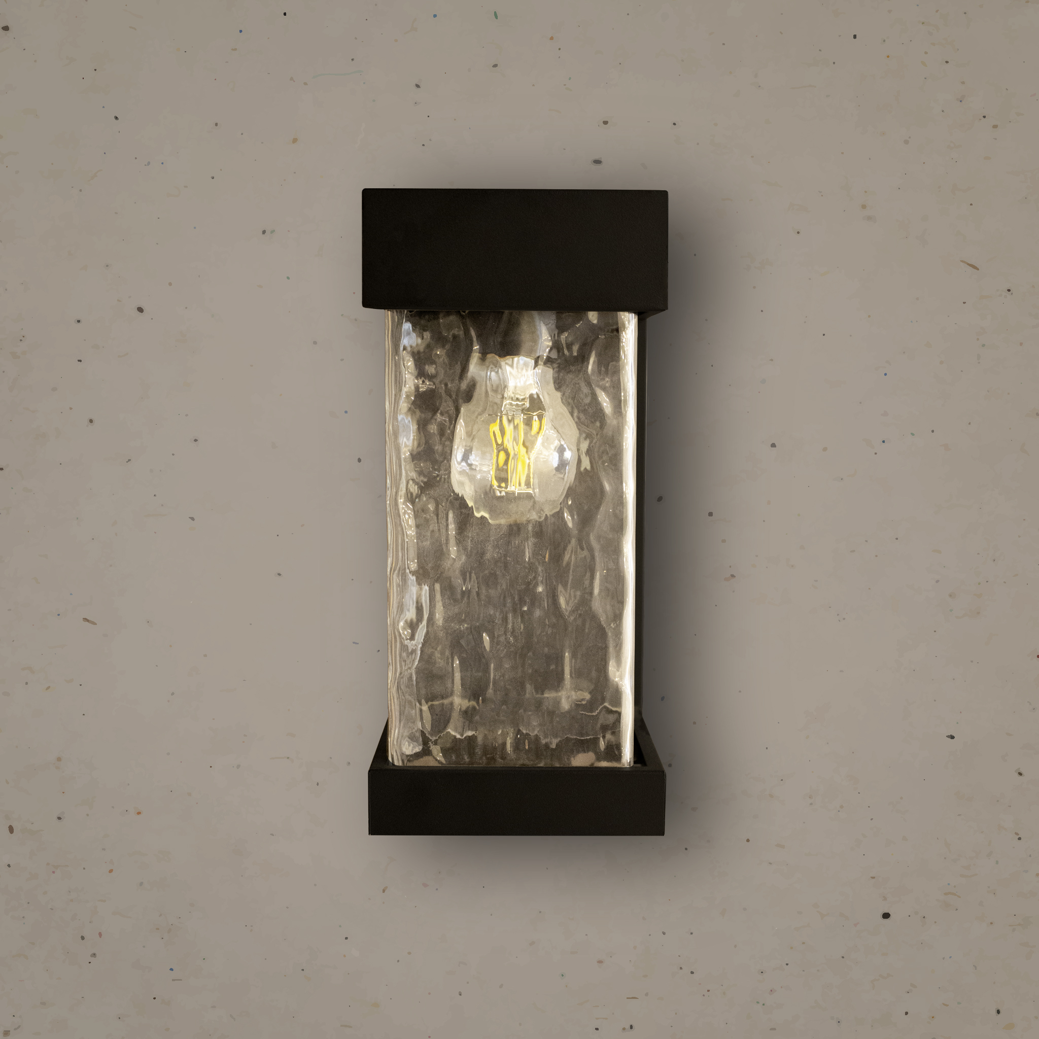 فانوس جداري خارجي أسود متوسط ​​الحجم E27