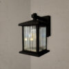 انارة فانوس جدارية خارجي بتصميم مودرن بزجاج مخطط