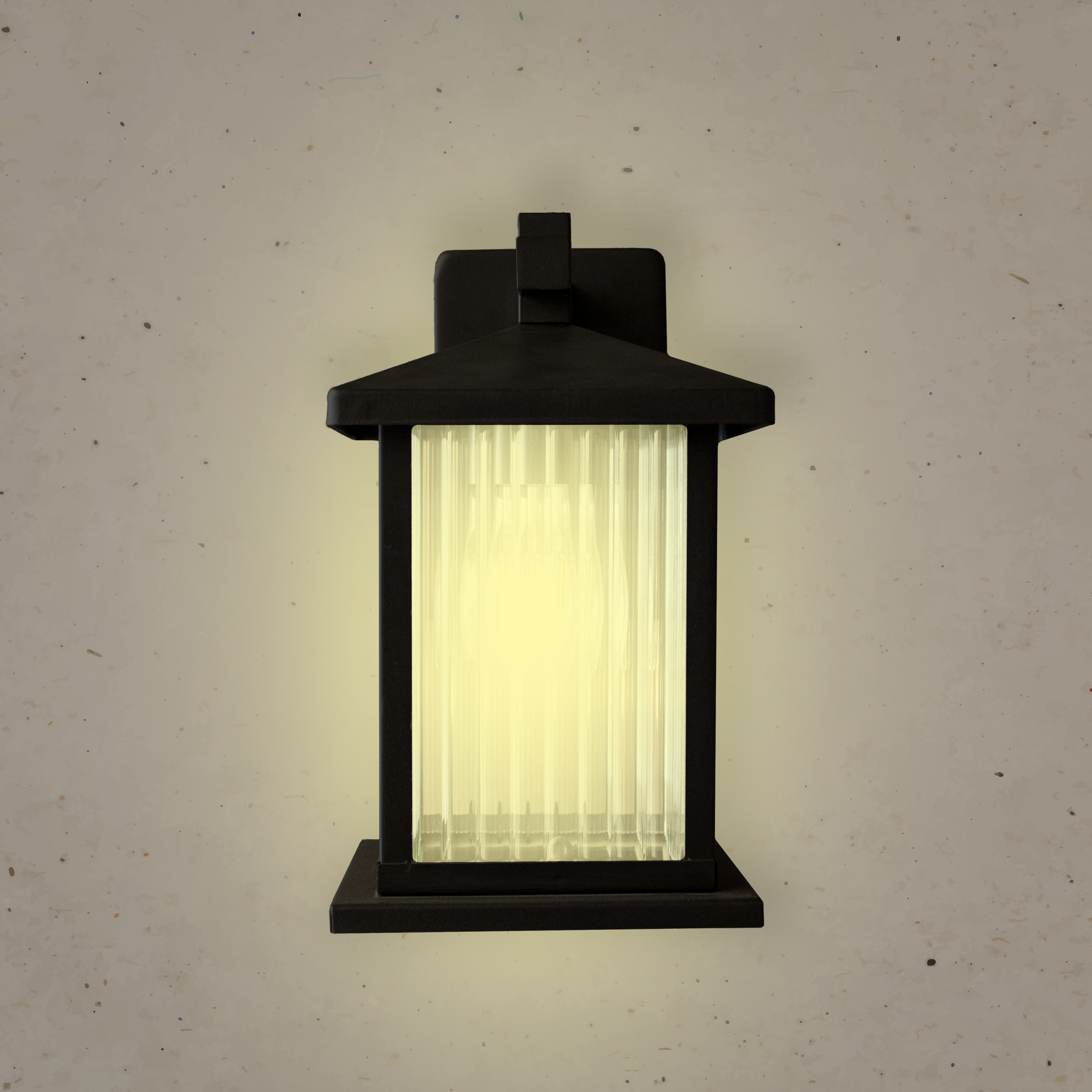 انارة فانوس جدارية خارجي بتصميم مودرن بزجاج مخطط