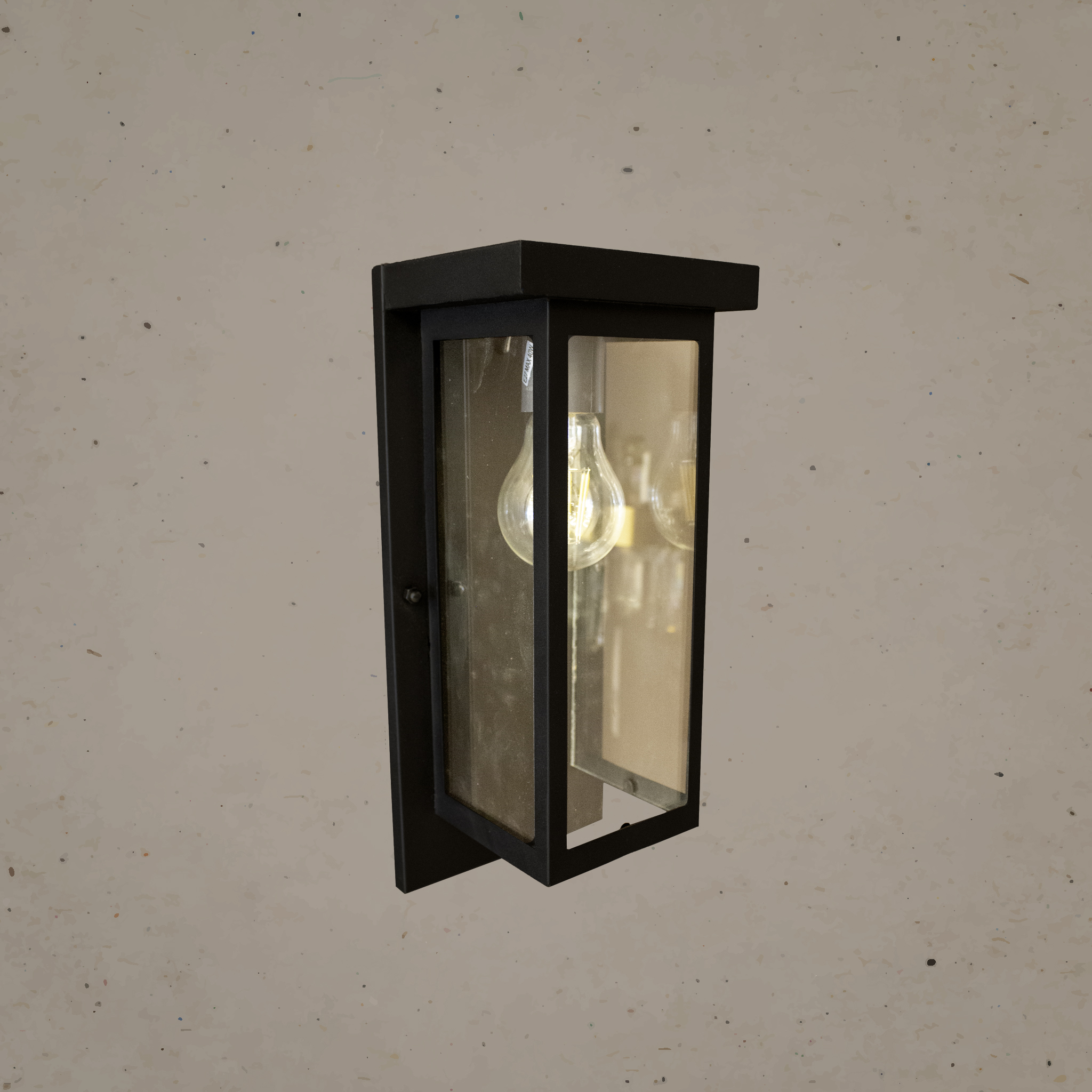 فانوس انارة خارجية بتصميم مربع زجاجي مودرن