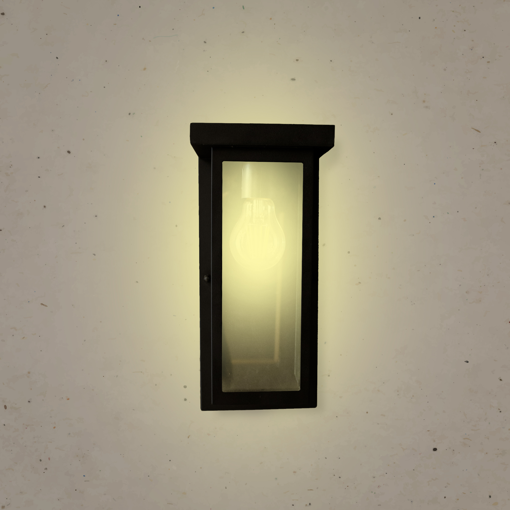 فانوس انارة خارجية بتصميم مربع زجاجي مودرن