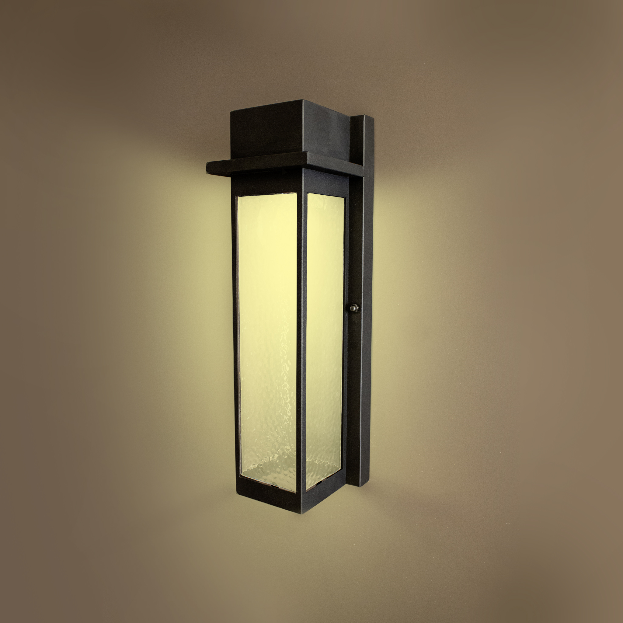 اطار اضاءة حائط مستطيل اسود متوافق مع لمبات E27