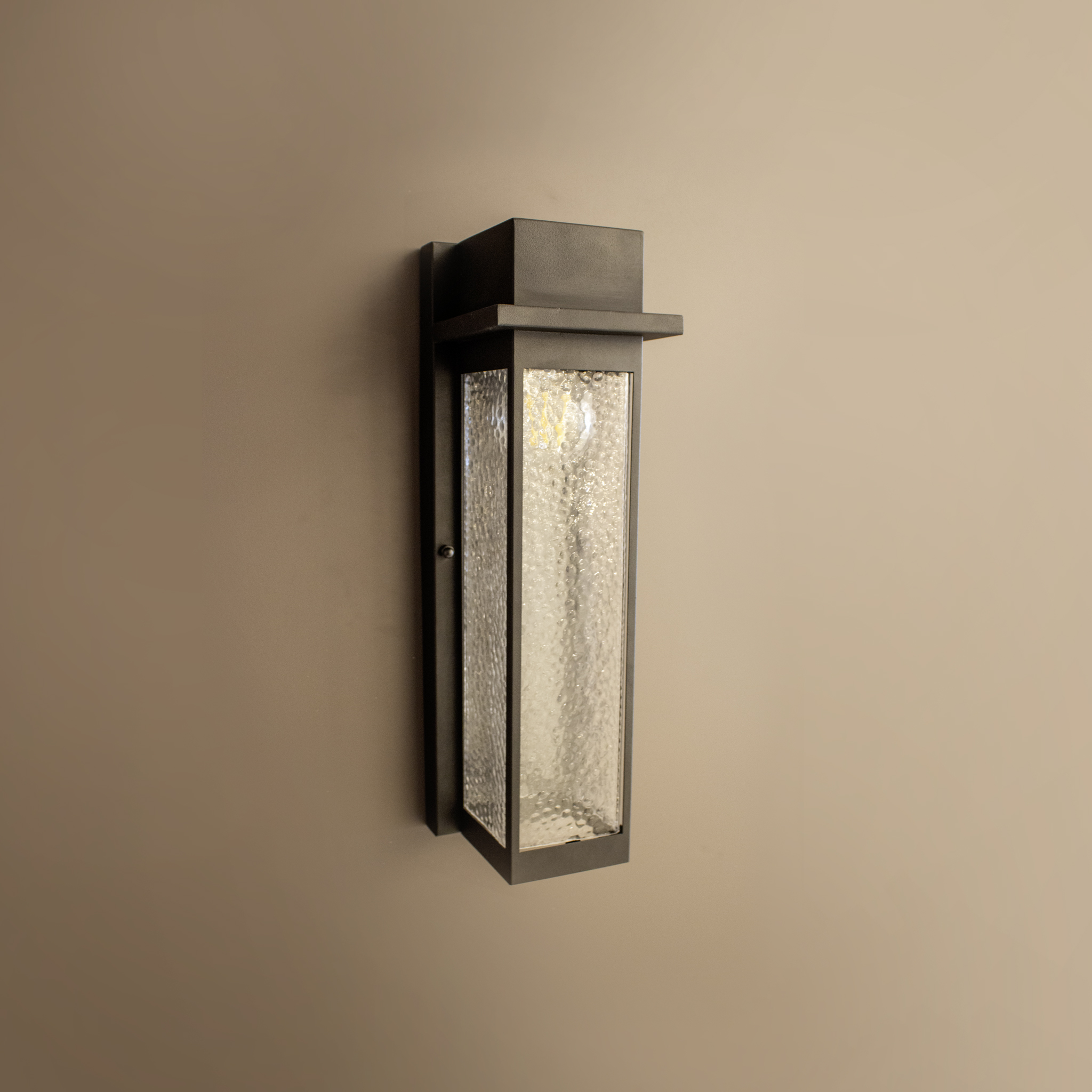 اطار اضاءة حائط مستطيل اسود متوافق مع لمبات E27