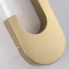 مصباح حائط ذهبي مع أنبوب أكريليك