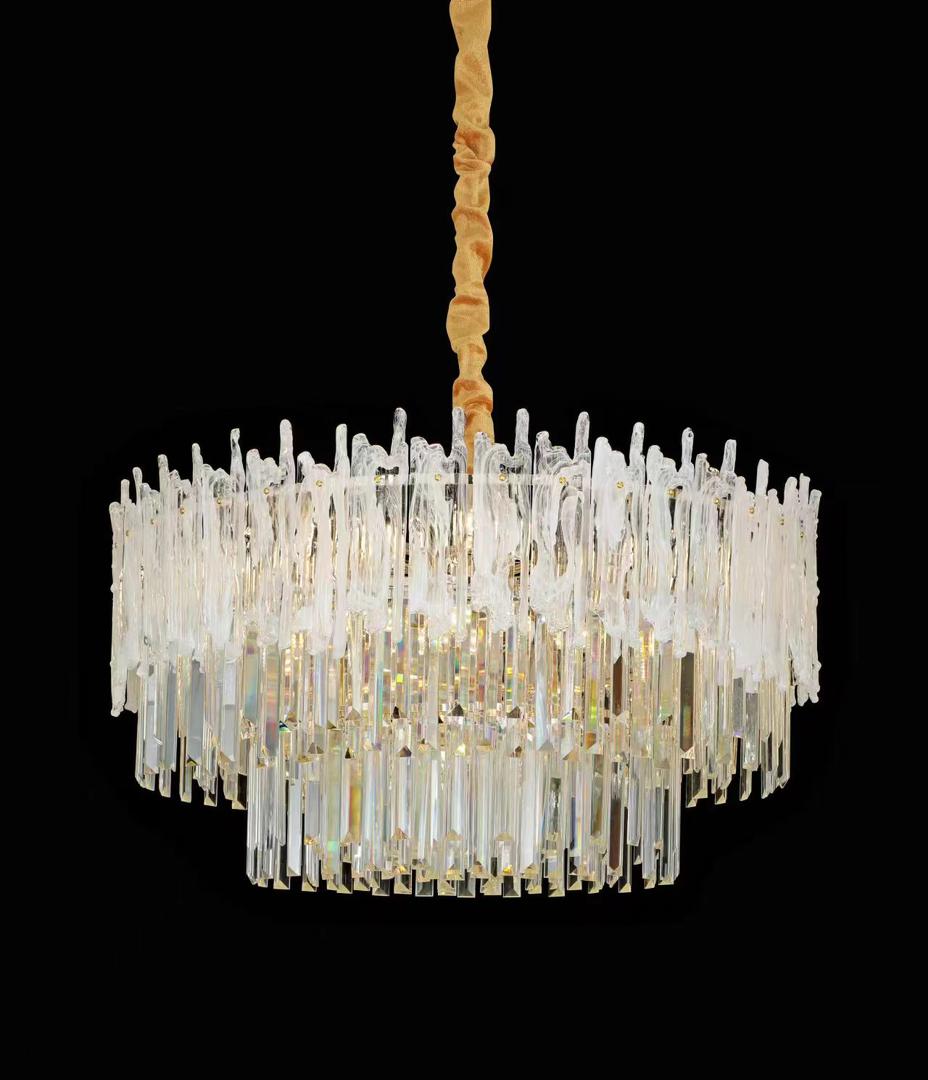 ثريا كريستال مودرن، ثريا سقف كريستالي نحاسي