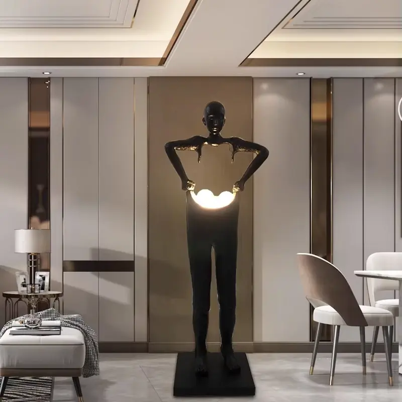 مصباح ديكوري أرضي براين باللون الأسود 5 لمبة (نسخة)