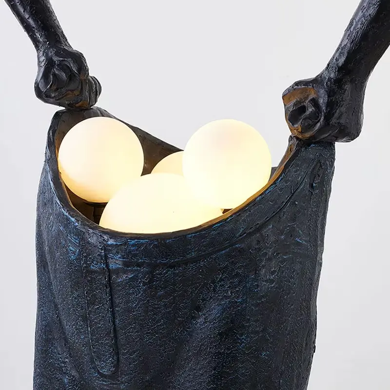 مصباح ديكوري أرضي براين باللون الأسود 5 لمبة (نسخة)