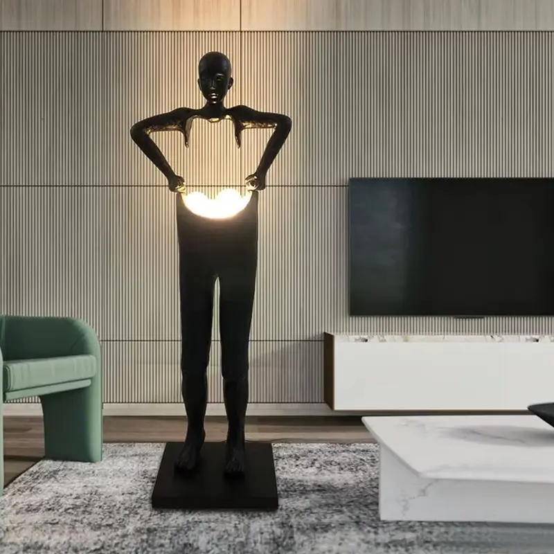 مصباح ديكوري أرضي براين باللون الأسود 5 لمبة (نسخة)