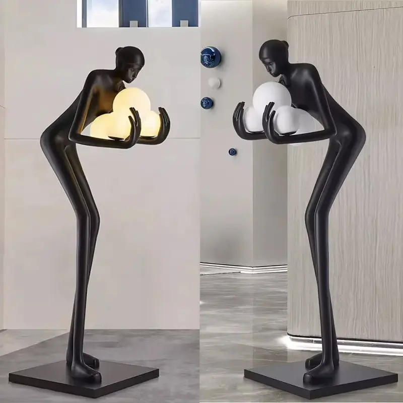 مصباح ديكوري أرضي براين باللون الأسود 5 لمبة